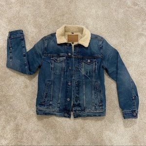 Sherpa-Lined Denim Jacket American Eagle